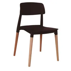 Giá rẻ Ghế nhà bếp Bắc Âu ghế trắng hiện đại ghế ăn nhựa và gỗ