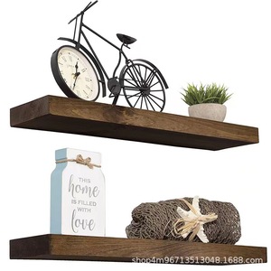 Retro Wooden <b>Wall</b> <b>Mounted</b> <b>Shelf</b> Rectangle Multipurpose Home Decor Living Room Storage Rack - Product Image 1