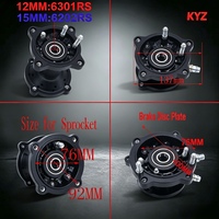Ensemble de roues de moto tout-terrain 12 pouces, moyeux en alliage d'aluminium CNC argentés avec pneus routiers 90 90 12 et 120 70 12 pour la mise à niveau et la rénovation