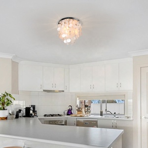 ไฟเพดานพื้นผิวติดเพดาน, ไฟเพดานตกแต่งแบบหอยสังข์ E12/E14โคมไฟเพดานในร่มดีไซน์ทันสมัยสำหรับห้องนั่งเล่น - Product Image 5