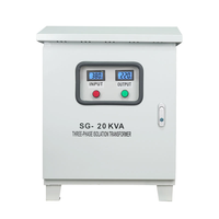 Transformateur de puissance triphasé Newlink 20 kVA 60 Hz à isolation sèche en cuivre avec trois écrans LCD, refroidissement par air, noyau SG EI, sortie 380 V