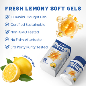 Gélules d'huile de poisson naturelle Greenpie OEM/ODM pour la santé du cerveau et des yeux, riches en DHA et <span class=keywords><strong>EPA</strong></span>, complément d'oméga 3 pour une meilleure santé - Product Image 2