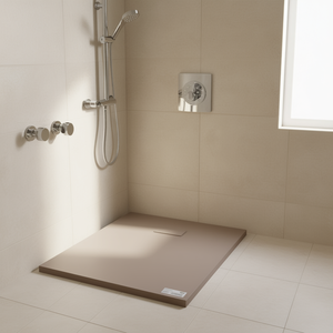 Base de Ducha Cuadrada SMC Marrón de 35.4 x 35.4 cm, Lista para Azulejos, con Drenaje Central - Product Image 2