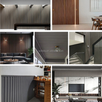Panel Cladding Soffit PVC Modern Tahan Air Tahan Api Berongga 3D Beralur - 3m X 165mm untuk Villa Kamar Mandi Balkon