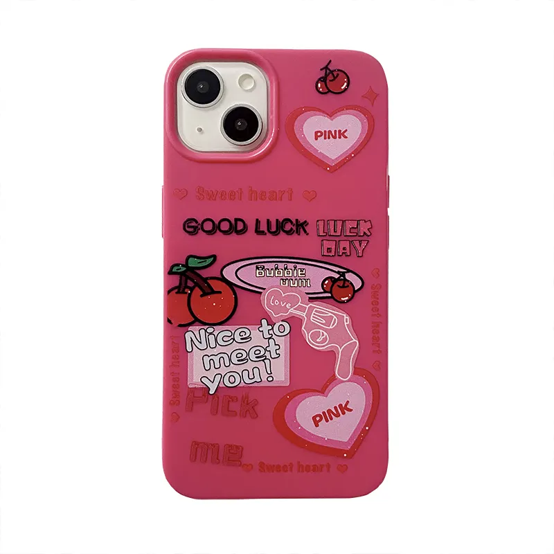 Jelly Mobile Phone Shell Cherry TPU Mobile Phone Case Suitable For IPhone 13 14 Pro Max Mobile Phone Bags
