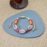 Bracelet en coquillages de cauris perlés faits main, coloré et personnalisable, avec cordon réglable, style bohème, bijoux de plage pour femmes et filles, vente en gros