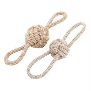 Jouet pour chien en coton tressé en forme de 8, durable, résistant aux morsures, pour le nettoyage des dents, jouet interactif, vente en gros - Product Image 1