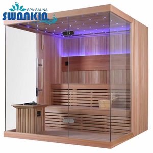 Sauna infrarrojo portátil de madera para el hogar, calentador de ozono de lujo para 4 personas, compra cerca y lejos - Product Image 4