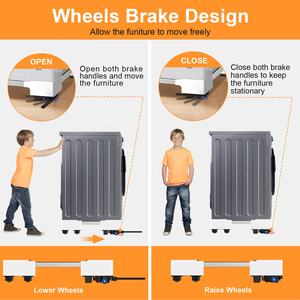 Washing Machine Base Frame Universal Type Washing Machine Stand for Tumble Dryer Base Platform <b>Heavy</b> <b>Duty</b> with Wheels - Product Image 4