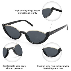 Nueva llegada Lunettes <span class=keywords><strong>De</strong></span> Soleil Femme venta al por mayor verano Uv 400 protección Vintage Retro pequeño marco ojo <span class=keywords><strong>de</strong></span> gato gafas <span class=keywords><strong>de</strong></span> sol para mujeres - Product Image 4