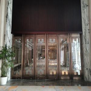Portes coulissantes en acier inoxydable sur mesure ODM OEM, design accordéon, décoration en fibre de verre, pour hall d'hôtel, villa, extérieur, supermarché - Product Image 6
