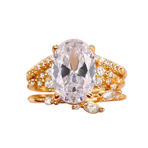 Anello di fidanzamento Q681 in oro rosa con diamante ovale naturale per donna, colore D, gioiello con diamante bianco. - Product Image 5