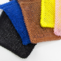 Sac de Savon en Filet de Nylon Africain Personnalisé en Gros, Éponge de Bain Exfoliante du Ghana avec Cordon en Ruban
