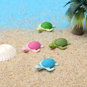 Mini figurines d'animaux marins en PVC, tortue de mer verte miniature en plastique, accessoires de jardin pour aquarium, décoration de gâteau - Product Image 3