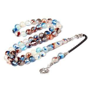 Rosario Musulmano di Alta Qualità con 51 Perle in Resina Luminosa da 10MM, Regalo Islamico, Gioielli Arabi, Misbaha, Eid <span class=keywords><strong>Mubarak</strong></span> - Product Image 1
