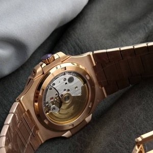 Reloj Mecánico Automático de Oro Rosa al por Mayor, Esfera Marrón, Correa de Acero Inoxidable, Reloj de Pulsera Ovalado de Moda, Casual y de Negocios - Product Image 6