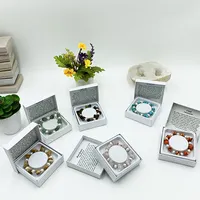 Жемчужный браслет в подарочной коробке с разнообразными камень самородки драгоценных камней браслет