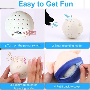 Juguete Interactivo para Perros, Peluche con Movimiento Activo, Modos de Grabación y Música, Canto, Sonido y Vibración, Pelota Interactiva para Perros - Product Image 6