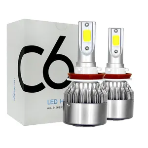 Auto led light c6 h11 h4 h7 headlight 36w c6 led headlight car led lights