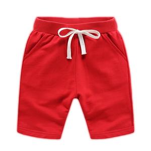 Shorts de jogging pour enfants en coton 100% doux, couleur unie, vente en gros pour l'été, shorts pour bébés garçons - Product Image 3