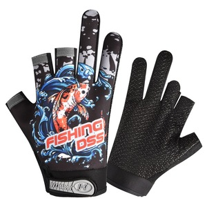 Gants de pêche à trois doigts, compatibles écran tactile, protection solaire estivale, antidérapants, pour sports de plein air, cyclisme, fitness, taille unique, tissu TR - Product Image 1