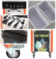 Machine à glace molle 2+1 saveurs modèle 825C pour les salons de thé, les kiosques à desserts et les food trucks