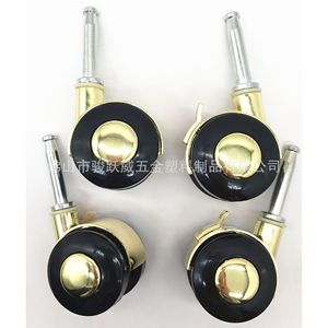 Swivel Caster 40mm Diameter M8x38 <b>Insert</b> Rod Zinc Alloy Gold Wheel Furniture Casters Durable Anti Slip Wear Resistant - Product Image 5