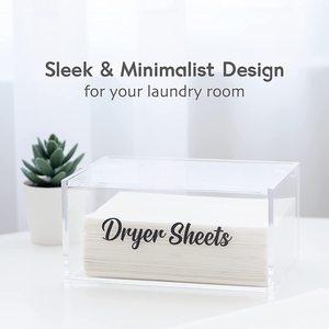 Distributeur de feuilles de séchage transparent, boîte de rangement pour tissus, adoucissant, acrylique, support pour la buanderie - Product Image 4