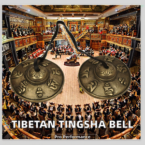 Cloche Tinghsa vintage faite à la main 2025 avec huit symboles de bon augure pour une performance professionnelle - Product Image 2