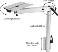 Pied de Table amovible pour camping-car, accessoires détachables, hauteur réglable en alliage d'aluminium, Rotation de 360 degrés pour les Yachts, camping-car et camping-car