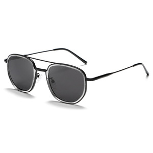 Gafas de sol polarizadas de doble viga de acero inoxidable Grey Jack, unisex, protección UV400, tipo 3, G034 - Product Image 4