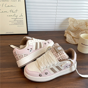 Women's New Versatile Soft, Comfortable, Lightweight and Non-grinding Indoor and Outdoor Lace-up Trendy Casual <strong>Sneakers</strong> - Product Image 5