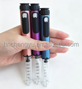 80IU <b>Refillable</b> Metal Injection <b>Pen</b> with 3ml Cartridge, Auto Lock Control and Red Aluminum Cap for Insulin Delivery - Product Image 2