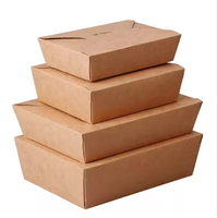 Boîte à pâtes en papier kraft écologique imperméable en gros pour l'emballage alimentaire des nouilles avec revêtement UV et laminage mat