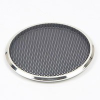 Rejilla para altavoz de 2 pulgadas y 2.5 pulgadas 26 #   Cubierta protectora negra galvanizada sin perforaciones para modificación de audio de automóvil