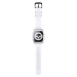 Trendybay 42 44mm <span class=keywords><strong>Correa</strong></span> <span class=keywords><strong>transparente</strong></span> deportiva integrada + funda para <span class=keywords><strong>Apple</strong></span> <span class=keywords><strong>Watch</strong></span> Series 6 5 4 3 2 1 <span class=keywords><strong>correa</strong></span> de silicona <span class=keywords><strong>transparente</strong></span> para I Watch6 - Product Image 5
