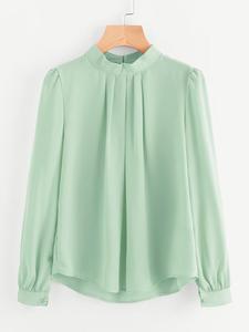 Nouveau modèle de bureau uniformes conceptions pour les femmes formelle à la mode en mousseline de soie à manches longues chemises - Product Image 5