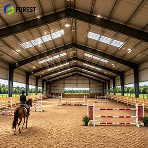 Centre d'entraînement équestre de grande envergure en acier préfabriqué de qualité industrielle pour l'équitation et les sports équestres - Product Image 1