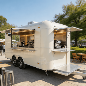 Coffee Cart Trailer Fully Equipped Mobile Food Truck Food Caravan Mobile Ice Cream Trailers Street Vending Carts - Product Image 6