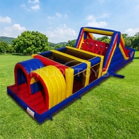 Parcours d'obstacles gonflable géant, jeu de défi sportif, jeux de carnaval