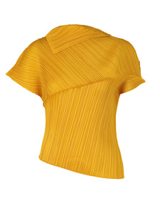 PY 2026 Ropa Occidental para Mujer, Ligera, Transpirable, Plisada Estilo Miyake, Cuello Asimétrico, Holgada, Ecológica, de Secado Rápido, al por Mayor - Product Image 4