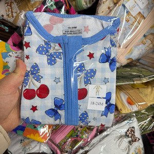 Pijamas de Bambú para Bebés RTS, Ropa de Bambú para Bebés, Pijamas para Dormir, Mamelucos con Cierre para Niños Pequeños - Product Image 5