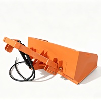 Bac de transport hydraulique à 3 points pour tracteur, bac de transport arrière pour le chargement agricole et le déneigement