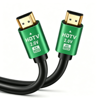 Kabel HDMI 2.0 Ultra High Speed 4K 18Gbps dengan Casing Paduan Seng Hijau, 4K 60Hz HDMIR EARC Kabel Ethernet untuk PS5 Xbox Monitor Proyektor