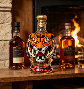 Bouteille de rangement pour spiritueux gaufrée fantaisie, vente en gros d'usine, <span class=keywords><strong>carafe</strong></span> à whisky en verre gaufré tête de tigre 3D pour bar, KTV, restaurant - Product Image 3
