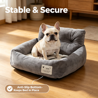 Siège auto portable pour animaux de compagnie avec poignée, cage pliable pour chien, lit confortable pour chat, transporteur de voyage pour chiens et chats, transporteur pour animaux de compagnie