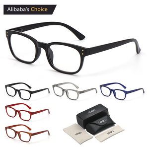 Khuyến mãi bán buôn khung hẹp bản lề mùa xuân hình chữ nhật phổ biến nhựa chống ánh sáng màu xanh kính mắt kính đọc sách phụ nữ - Product Image 6