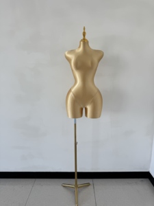 Torse de femme grande taille en tissu de velours afro-américain Corps en plastique Gros seins Gros cul Demi-corps Mannequins pour magasin de vêtements - Product Image 4