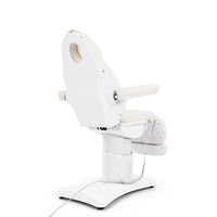 Mobilier de salon de beauté haut de gamme, table de massage entièrement blanche, lit de spa moderne, 3 moteurs électriques, lit de soin du visage et des cils