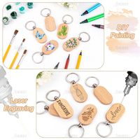 Vente en gros de supports vierges en bois durables et écologiques, forme bouclier, pour porte-clés, étiquettes de clés et anneaux de clés, pour cadeaux DIY, artisanat et gravure laser